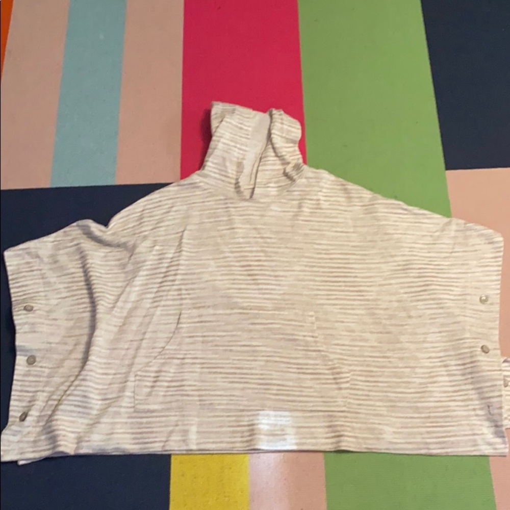 tan hooded poncho